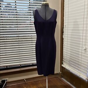 Elegant Dana Buchman 100% Silk  Purple Midi Dress size 6